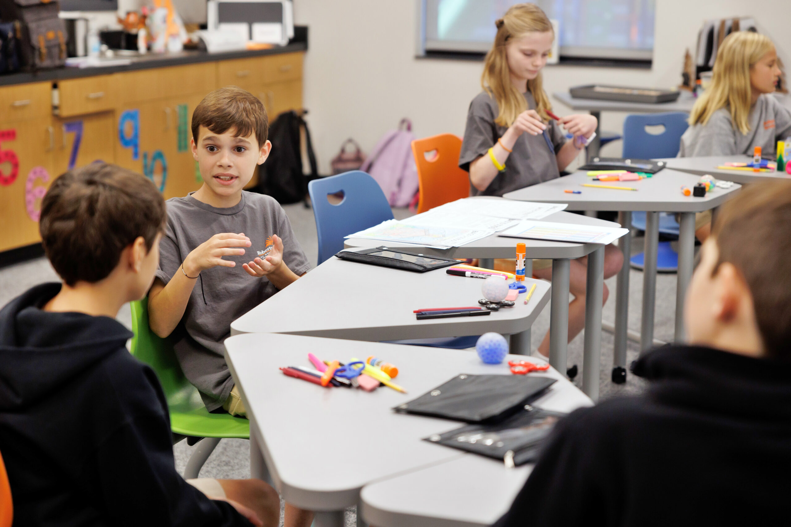 Roberts Academy students in the classroom